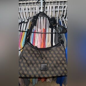 Dooney Bourke Signature contrast bag leather strap Charm & Wristlet